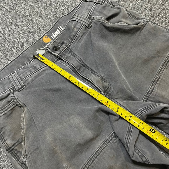 Carhartt Relaxed Fit Gray Double Knee Work Pants 32x32 102802-029 - Picture 7 of 12